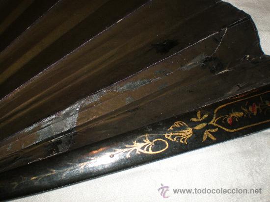 Antig&uuml;edades: abanico madera pintado - Foto 3