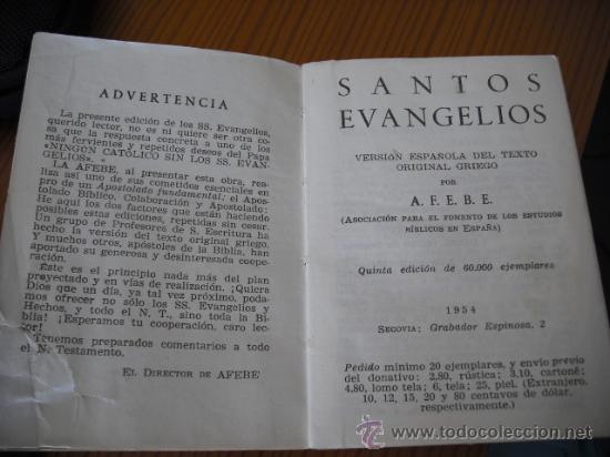 Antig&uuml;edades: SANTOS EVANGELIOS (EDICION DE BOLSILLO) - Foto 2