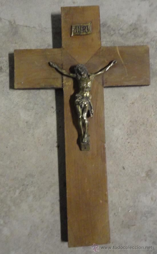 Antig&uuml;edades: Crucifijo de 39 cms. aprox. - Foto 1