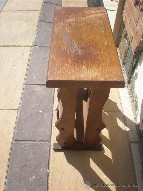 Antig&uuml;edades: revistero de madera de roble - Foto 2
