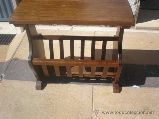 Antig&uuml;edades: revistero de madera de roble holandes - Foto 1