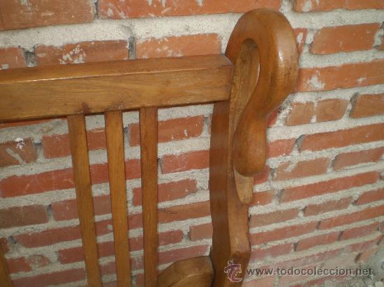 Antig&uuml;edades: CABEZERO DE CAMA DE 135 CM S XIX DE MADERA - Foto 2