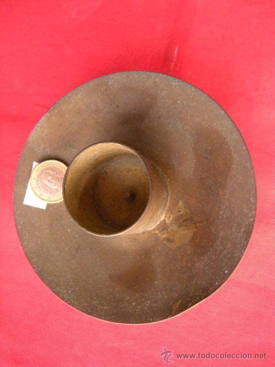 Antig&uuml;edades: CANDELERO PALMATORIA DE BRONCE - Foto 2