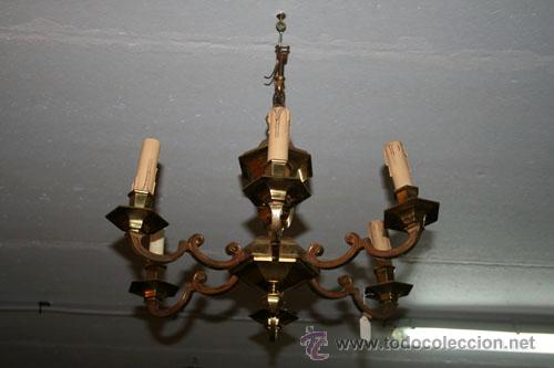 Antig&uuml;edades: L&Aacute;MPARA BRONCE PULIDO REF.2624 - Foto 2
