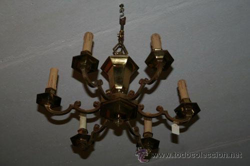 Antig&uuml;edades: L&Aacute;MPARA BRONCE PULIDO REF.2624 - Foto 4