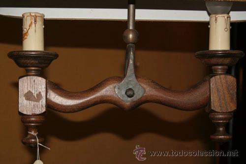 Antig&uuml;edades: L&Aacute;MPARA MADERA REF.275 - Foto 4