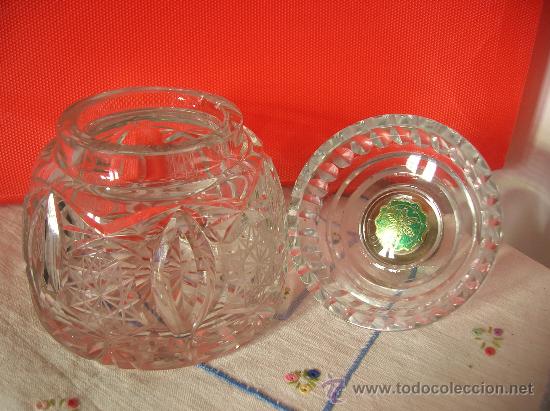 Antig&uuml;edades: BOTE   VIDRIO    TALLADO - Foto 2