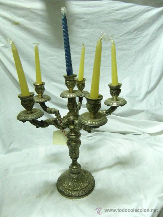 Antig&uuml;edades: PAREJA CANDELABROS PLATEADOS - Foto 1