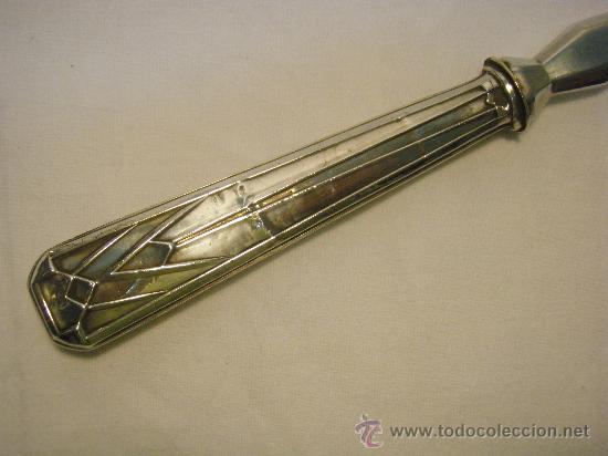 Antig&uuml;edades: TRINCHERO CON MANGO DE PLATA ART DECO - Foto 7
