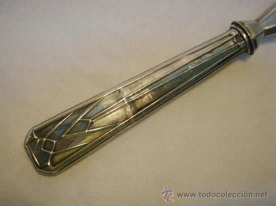 Antig&uuml;edades: TRINCHERO CON MANGO DE PLATA ART DECO - Foto 4