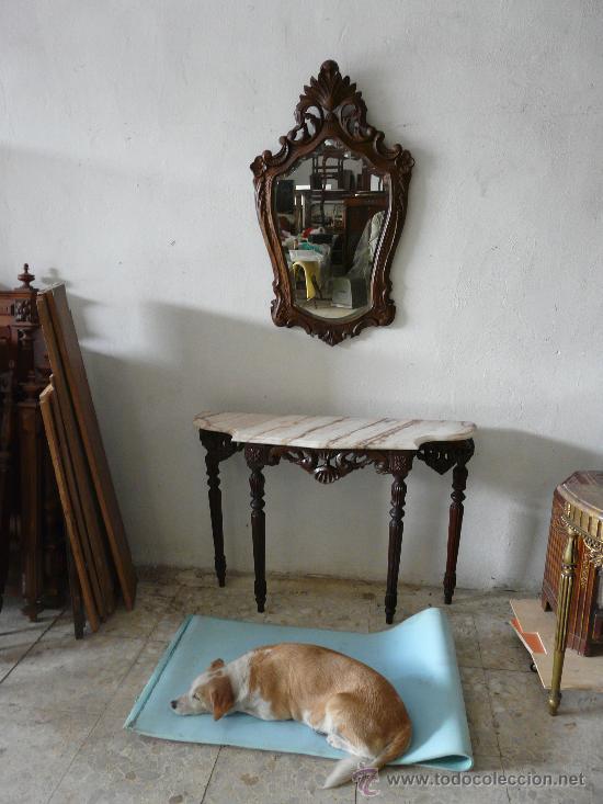 Antig&uuml;edades: CONSOLA CON ESPEJO - Foto 1