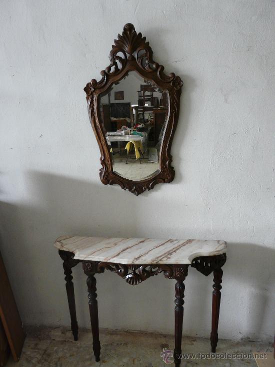 Antig&uuml;edades: CONSOLA CON ESPEJO - Foto 2