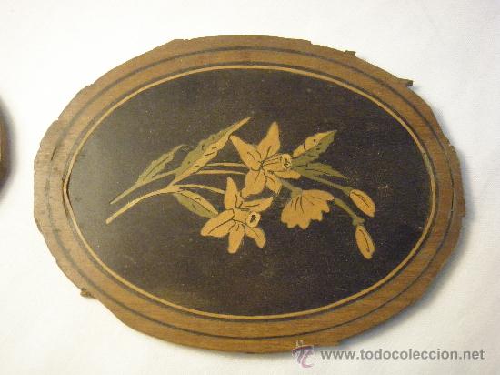 Antig&uuml;edades: PLACAS DE MADERA TARACEADAS DEL XIX - Foto 3