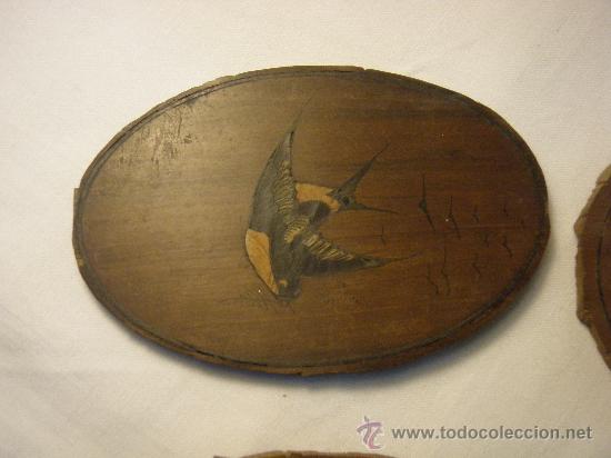 Antig&uuml;edades: PLACAS DE MADERA TARACEADAS DEL XIX - Foto 2