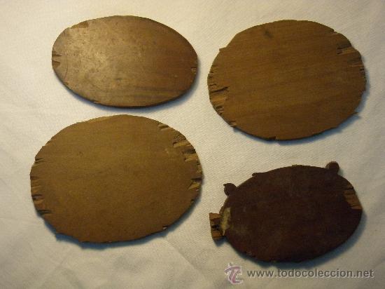 Antig&uuml;edades: PLACAS DE MADERA TARACEADAS DEL XIX - Foto 7
