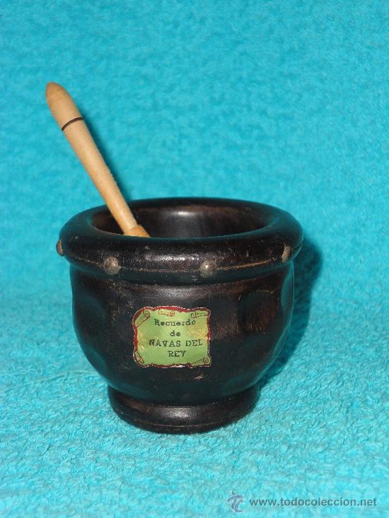 Antig&uuml;edades: ARTESANAL MORTERO O ALIMIREZ COMPLETO DE MADERA. 6 X 7. LAS NAVAS DEL REY. PRINCIPIOS S. XX