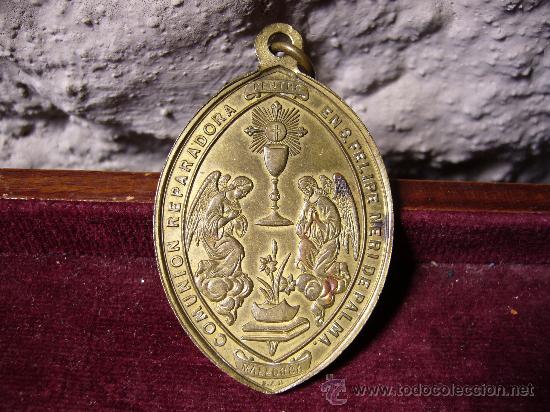 Antig&uuml;edades: Medalla antigua del sagrado coraz&oacute;n - Foto 2
