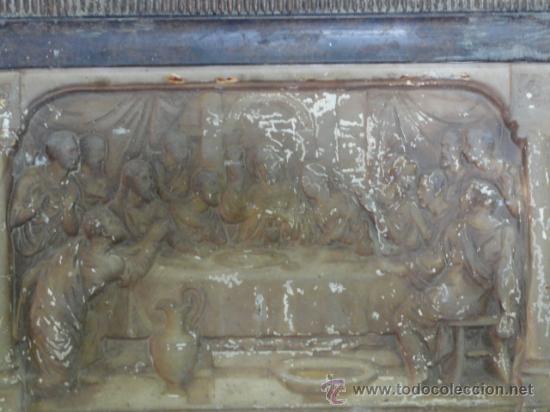 Antig&uuml;edades: CUADRO SANTA CENA DE ESTUCO. - Foto 2