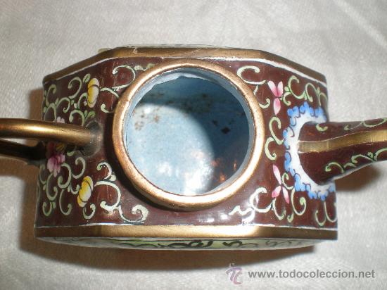 Antig&uuml;edades: tetera en esmalte cloisonne - Foto 3