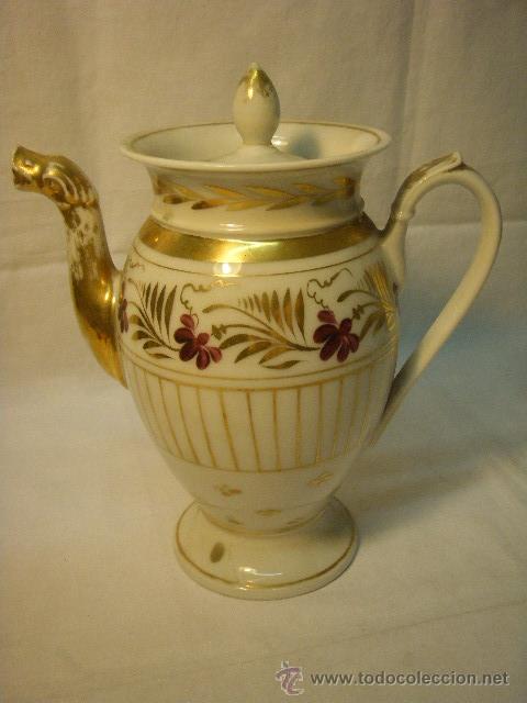 Antig&uuml;edades: CAFETERA FRANCESA DE PORCELANA IMPERIO - Foto 1
