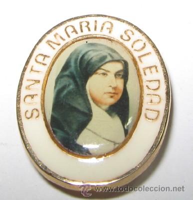 Antig&uuml;edades: MEDALLA PIN DE SANTA MAR&Iacute;A SOLEDAD - Foto 1