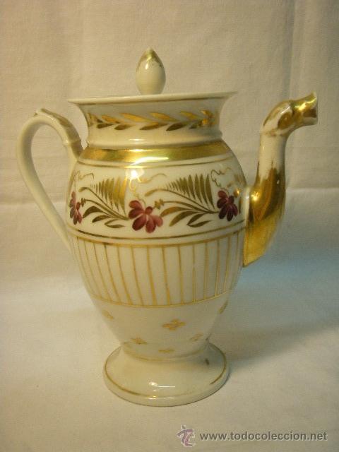 Antig&uuml;edades: CAFETERA FRANCESA DE PORCELANA IMPERIO - Foto 5