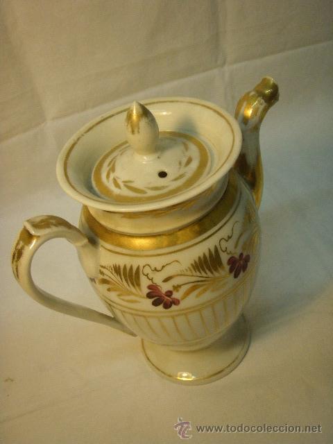 Antig&uuml;edades: CAFETERA FRANCESA DE PORCELANA IMPERIO - Foto 4