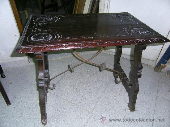 Antig&uuml;edades: MESA ANTIGUA DE GABINETE - Foto 4