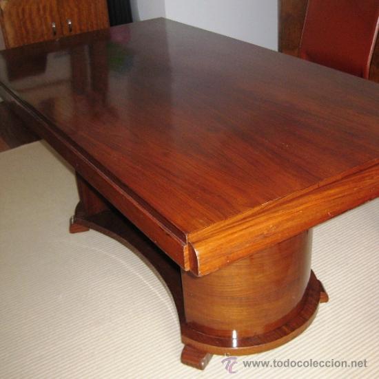 Antig&uuml;edades: GRAN MESA DE COMEDOR ART DECO EN MADERA DE PALISANDRO - Foto 3
