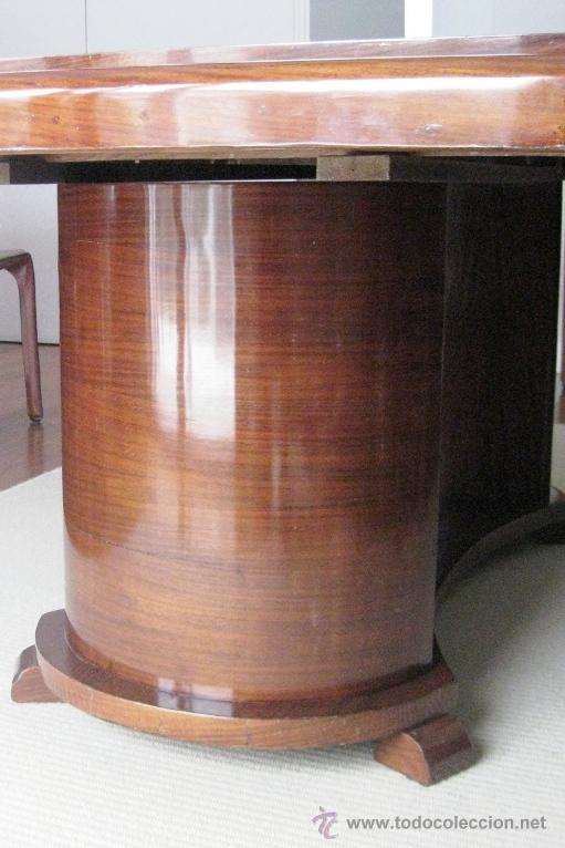 Antig&uuml;edades: GRAN MESA DE COMEDOR ART DECO EN MADERA DE PALISANDRO - Foto 5