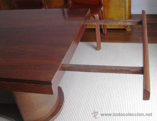 Antig&uuml;edades: GRAN MESA DE COMEDOR ART DECO EN MADERA DE PALISANDRO - Foto 6