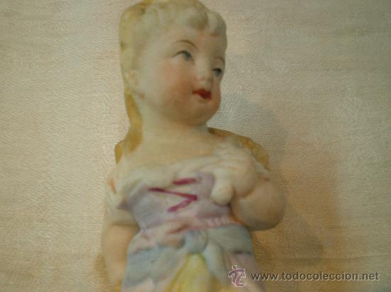 Antig&uuml;edades: ni&ntilde;a palillero en biscuit - Foto 3
