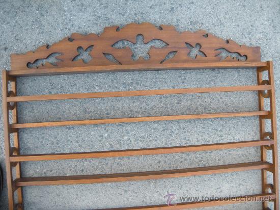 Antig&uuml;edades: ANTIGUA PLATERA EN MADERA DE CEDRO - Foto 2