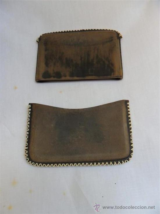 Antig&uuml;edades: cartera antigua de cuero - Foto 2