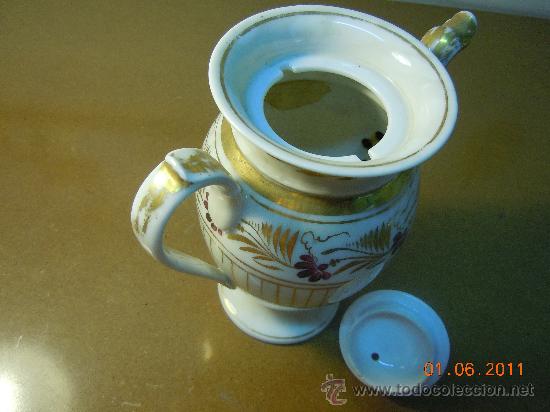 Antig&uuml;edades: CAFETERA FRANCESA DE PORCELANA IMPERIO - Foto 7