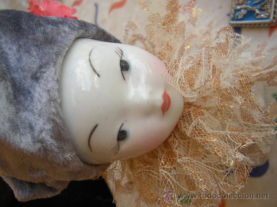 Antig&uuml;edades: BUSTO DE ARLEQU&Iacute;N  14 CMS, CON MARCA EN LA BASE. - Foto 1
