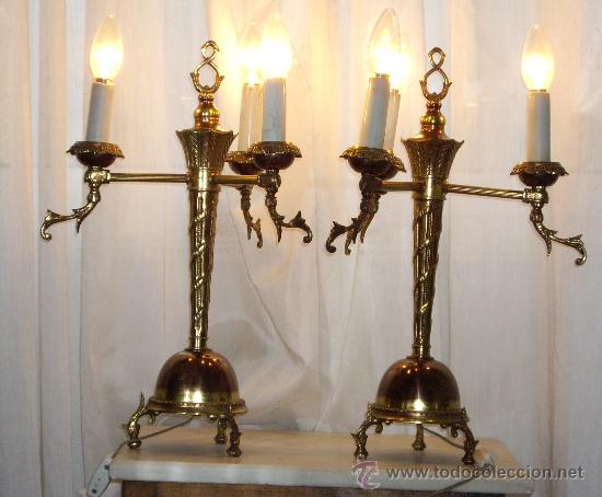 Antig&uuml;edades: DOS LAMPARAS DE MESA ESTILO MODERNISTA - Foto 2