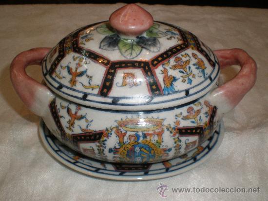 Antig&uuml;edades: pequena sopera de porcelana - Foto 1