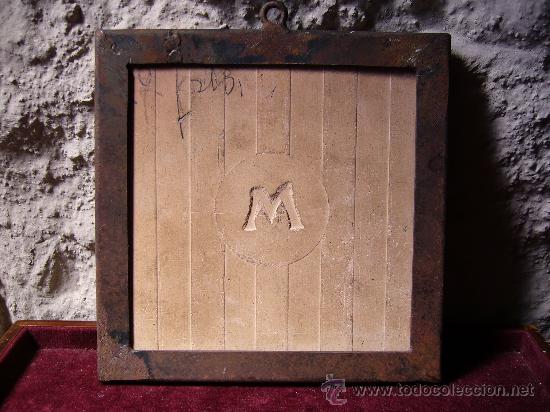 Antig&uuml;edades: Azulejo antiguo relojero reloj - Foto 2