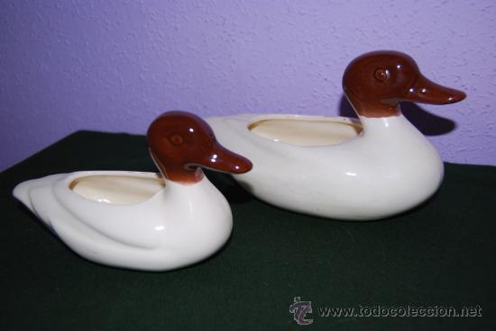 Antig&uuml;edades: PAREJA DE PATOS DE PORCELANA - A&Ntilde;OS 30-40