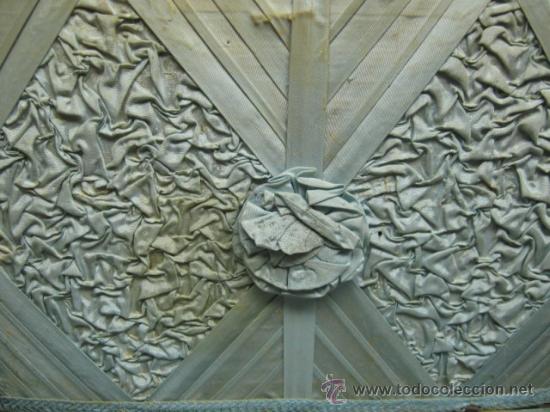 Antiques: MARAVILLOSO Y ANTIGUO COSTURERO EN FIBRA VEGETAL Y SEDALINA AZUL ANGEL. PP.SG.XX. ACOLCHADIN.