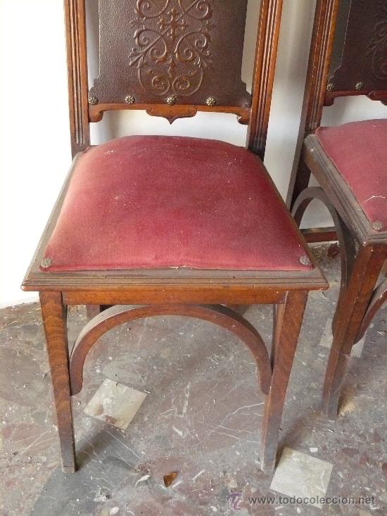 Antig&uuml;edades: 6 Sillas de haya S. XIX - Foto 3