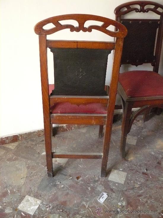 Antig&uuml;edades: 6 Sillas de haya S. XIX - Foto 4
