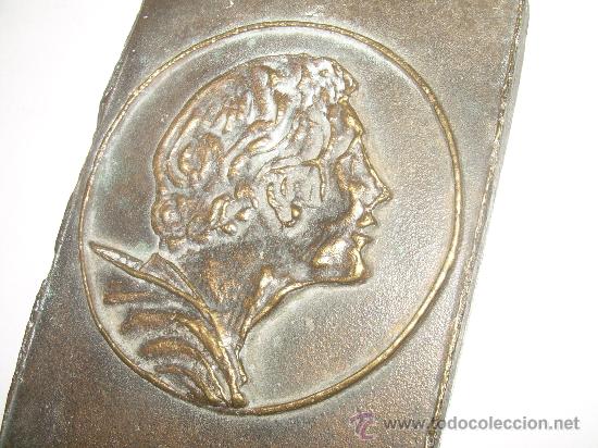 Antig&uuml;edades: ANTIGUA PLACA DE BRONCE. - Foto 1