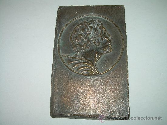 Antig&uuml;edades: ANTIGUA PLACA DE BRONCE. - Foto 2