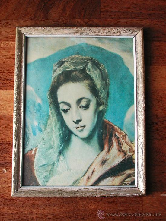 Antig&uuml;edades: IMAGEN ENMARCADA DE LA VIRGEN DEL GRECO - Foto 1