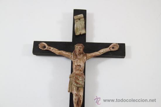 Antig&uuml;edades: Crucifijo. 1800 - Foto 2