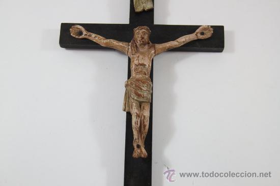 Antig&uuml;edades: Crucifijo. 1800 - Foto 3