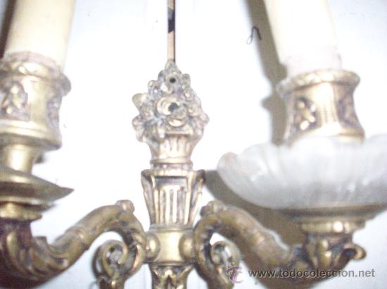 Antig&uuml;edades: APLIQUE EN BRONCE DE PARED - Foto 3