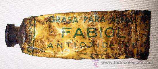 Antig&uuml;edades: ANTIGUO TUBO GRASA PARA ARMAS FABIOL ANTIOXIDANTE